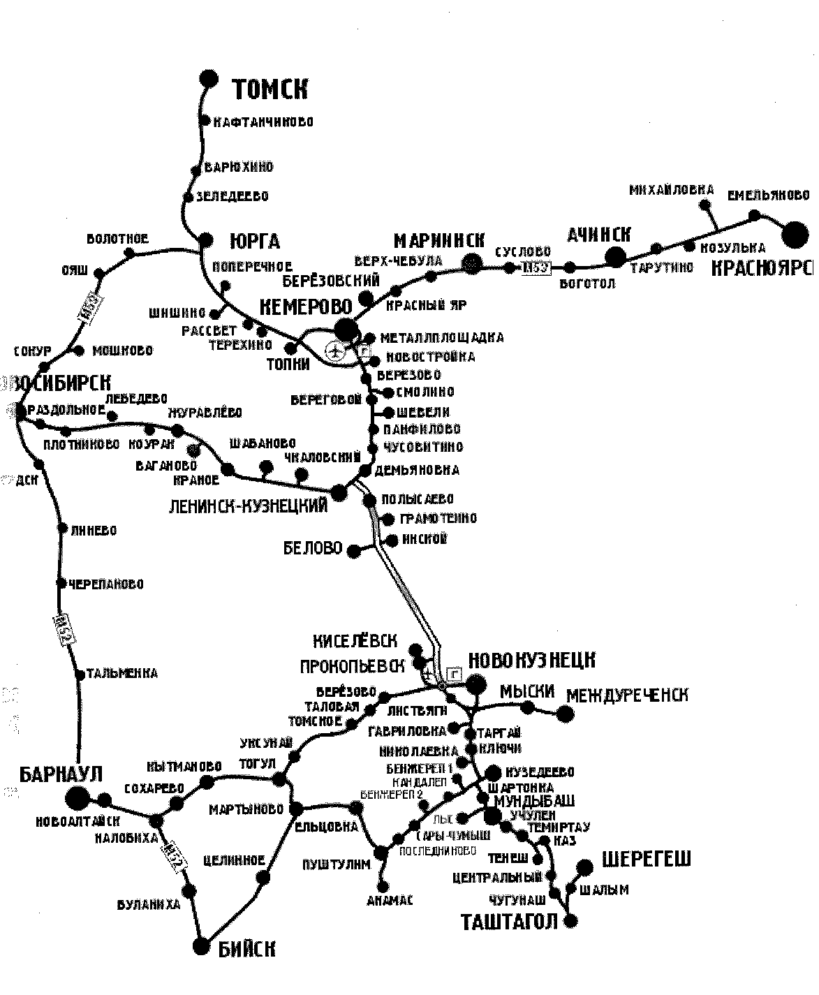 Дорога алтай кузбасс карта